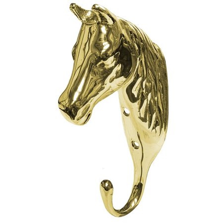 NO SWEAT MY PET 3-D Solid Brass Horse Head Hook NO2592882